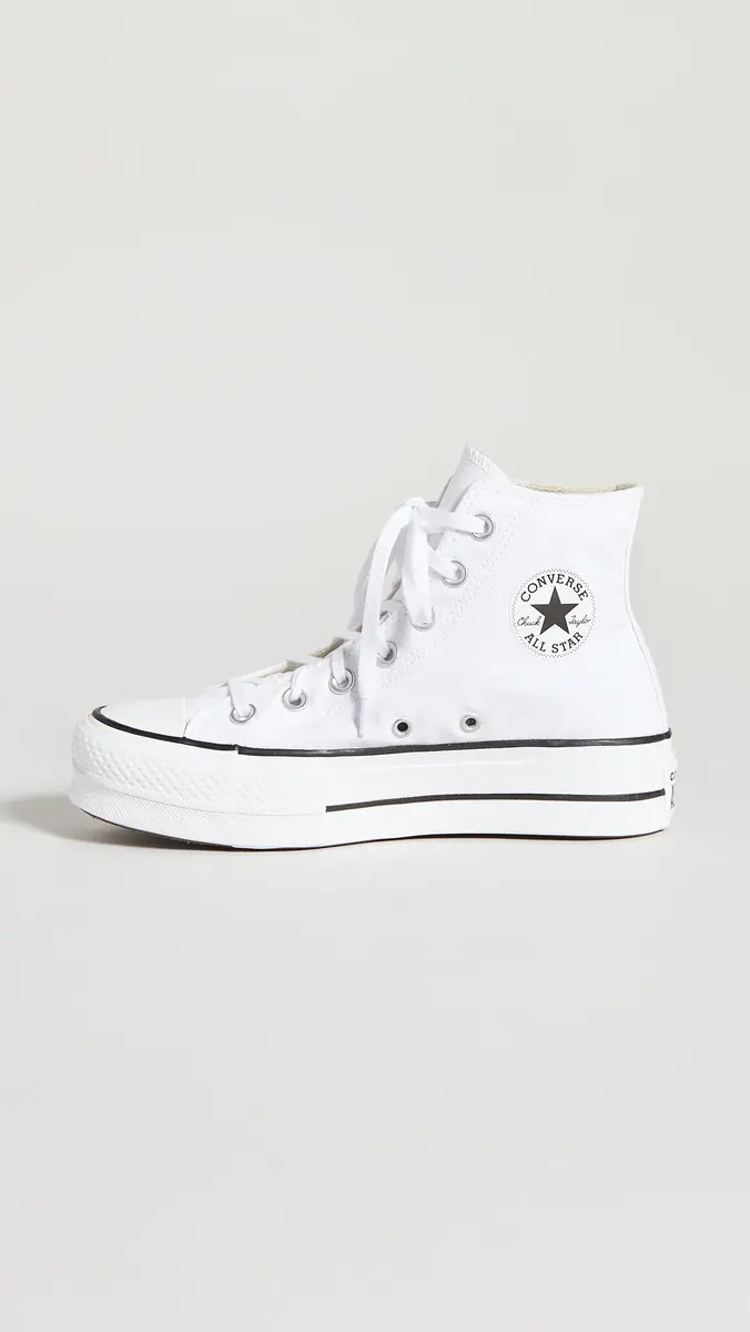 Converse Chuck Taylor All Star Lift High Top Sneakers White/Black/White | Thumbnail 6 Converse Chuck Taylor All Star Lift High Top Sneakers White/Black/White | Thumbnail 6