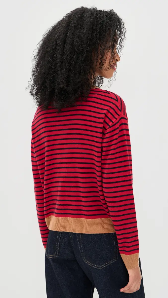 XIRENA Lillian Cardigan Red Stripe | Thumbnail 3 XIRENA Lillian Cardigan Red Stripe | Thumbnail 3