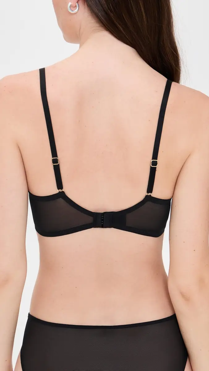 Natori Flora Unlined Balconette Underwire Bra Black | Thumbnail 3 Natori Flora Unlined Balconette Underwire Bra Black | Thumbnail 3