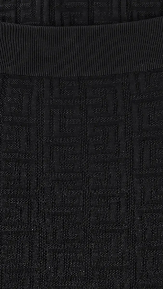 Balmain Monogram Knit Short Skirt Noir | Thumbnail 6