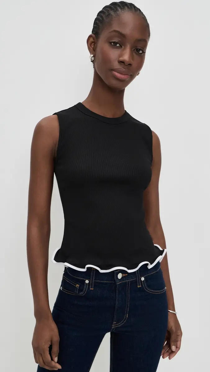 Veronica Beard Jean Sleeveless Elianne Top Black | Thumbnail 2