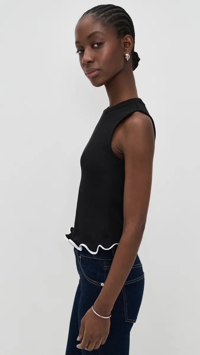 Veronica Beard Jean Sleeveless Elianne Top Black | Thumbnail 4
