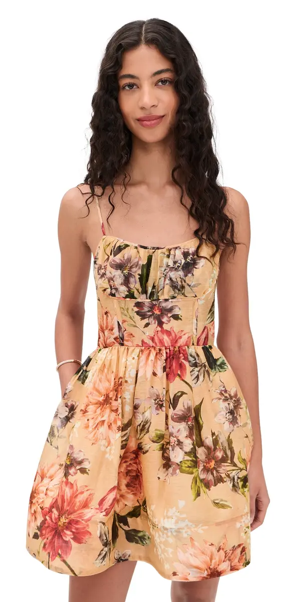 Cara Cara Alba Mini Dress Margaux Bloom Ginger | Image 1 Cara Cara Alba Mini Dress Margaux Bloom Ginger | Image 1