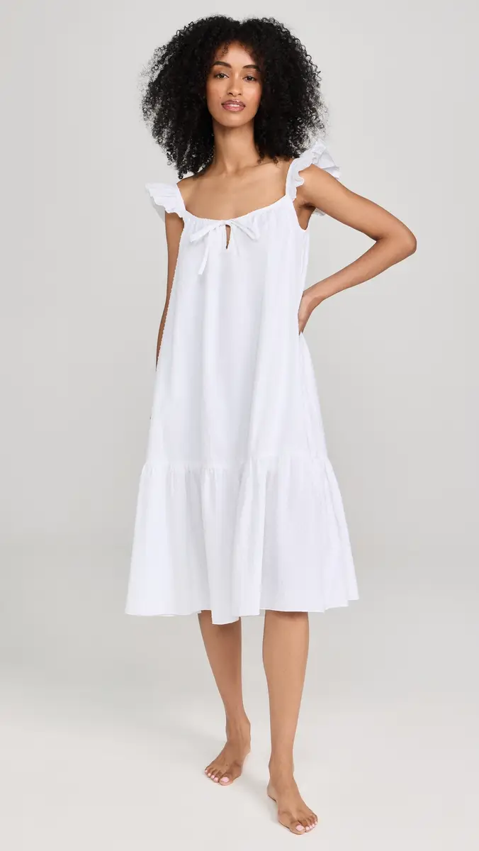 Petite Plume Women's Swiss Dots Nightgown | Thumbnail 5 Petite Plume Women's Swiss Dots Nightgown | Thumbnail 5