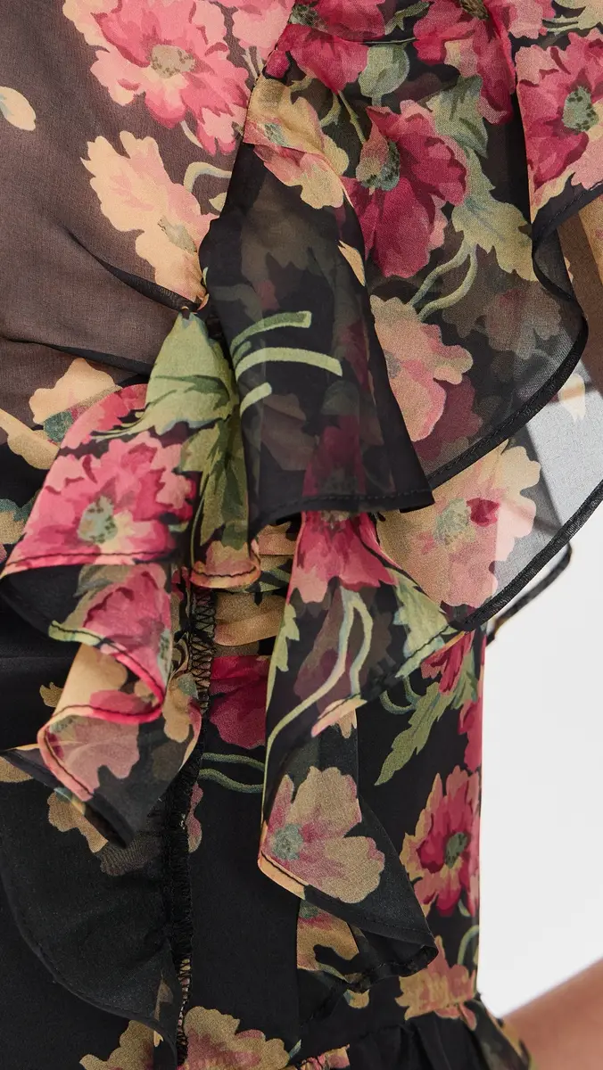 Sea Cornelia Print Midi Silk Dress Black | Thumbnail 6 Sea Cornelia Print Midi Silk Dress Black | Thumbnail 6