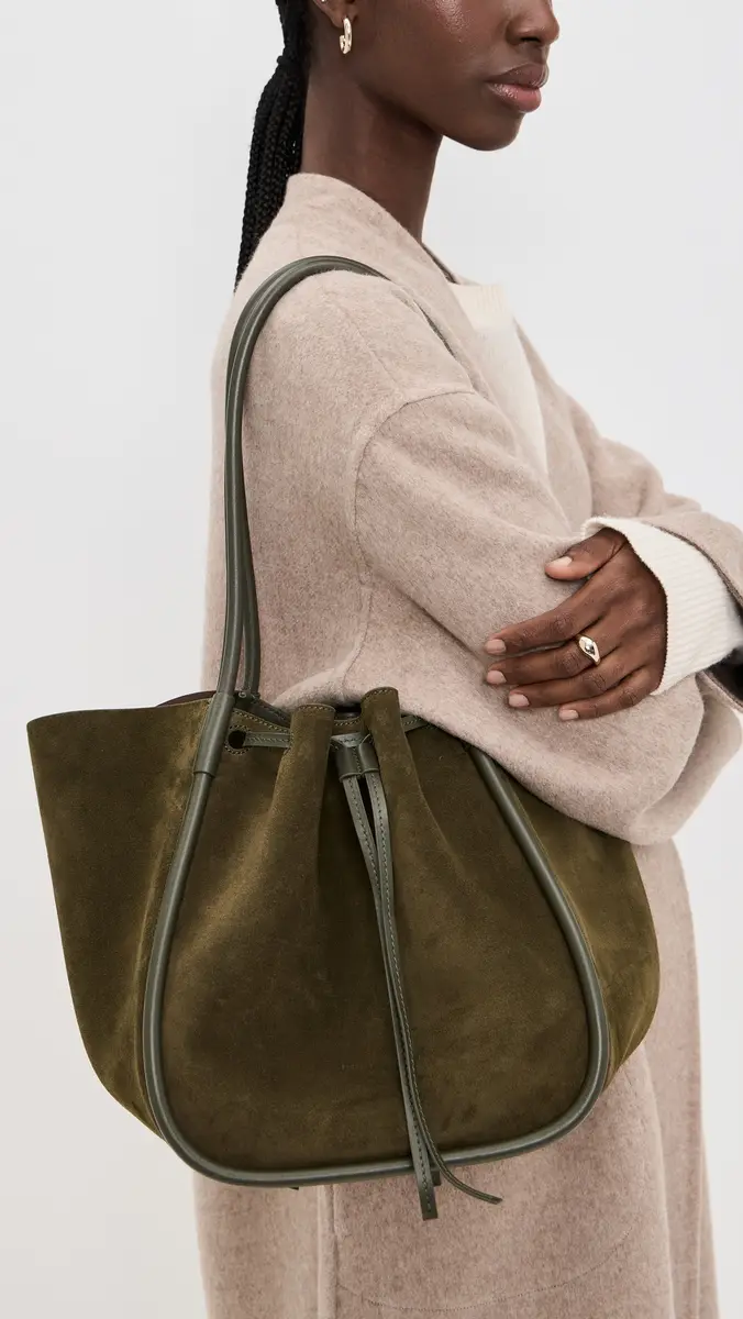 Proenza Schouler Large Ruched Tote In Soft Suede | Thumbnail 3 Proenza Schouler Large Ruched Tote In Soft Suede | Thumbnail 3