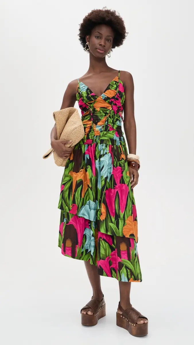 FARM Rio Mujeres Y Flores Dress Mujeres y Flores Black | Thumbnail 2
