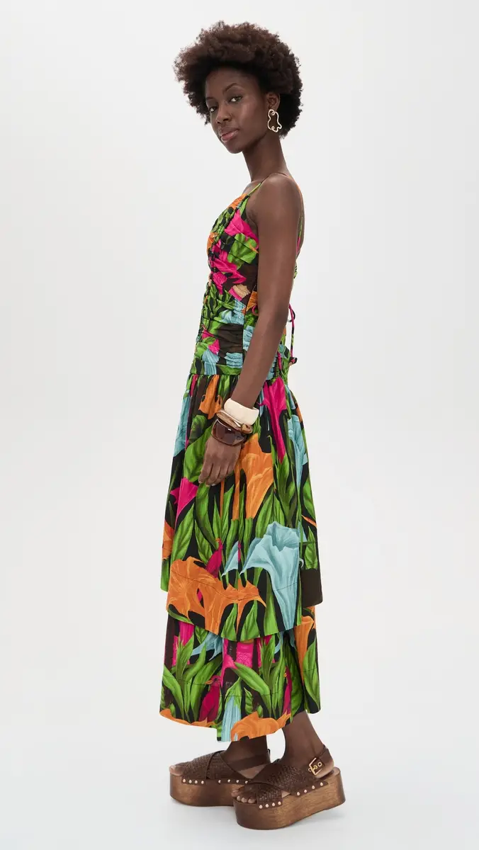 FARM Rio Mujeres Y Flores Dress Mujeres y Flores Black | Thumbnail 4