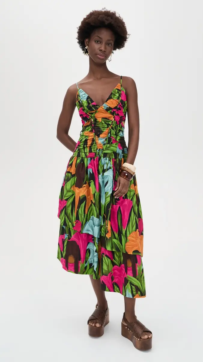 FARM Rio Mujeres Y Flores Dress Mujeres y Flores Black | Thumbnail 5