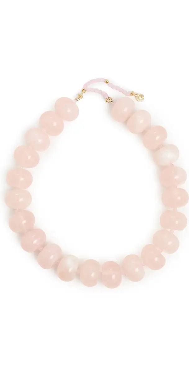 BaubleBar Joan Semi Precious Necklace Pink One Size | Image 1 BaubleBar Joan Semi Precious Necklace Pink One Size | Image 1