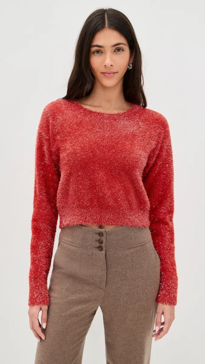 LE BOP Tinsel Cropped Sweater | Thumbnail 2 LE BOP Tinsel Cropped Sweater | Thumbnail 2