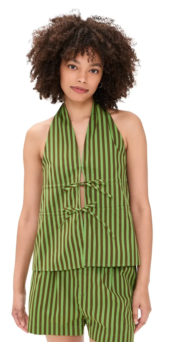 HEVRON Amira tripe Top Green tripe | Image 1 HEVRON Amira tripe Top Green tripe | Image 1