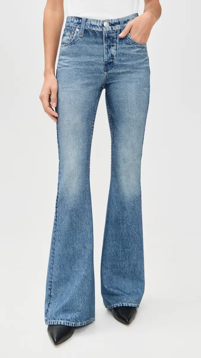 rag & bone Rb Miramar Ponte Dahlia Full Length Jeans | Thumbnail 2