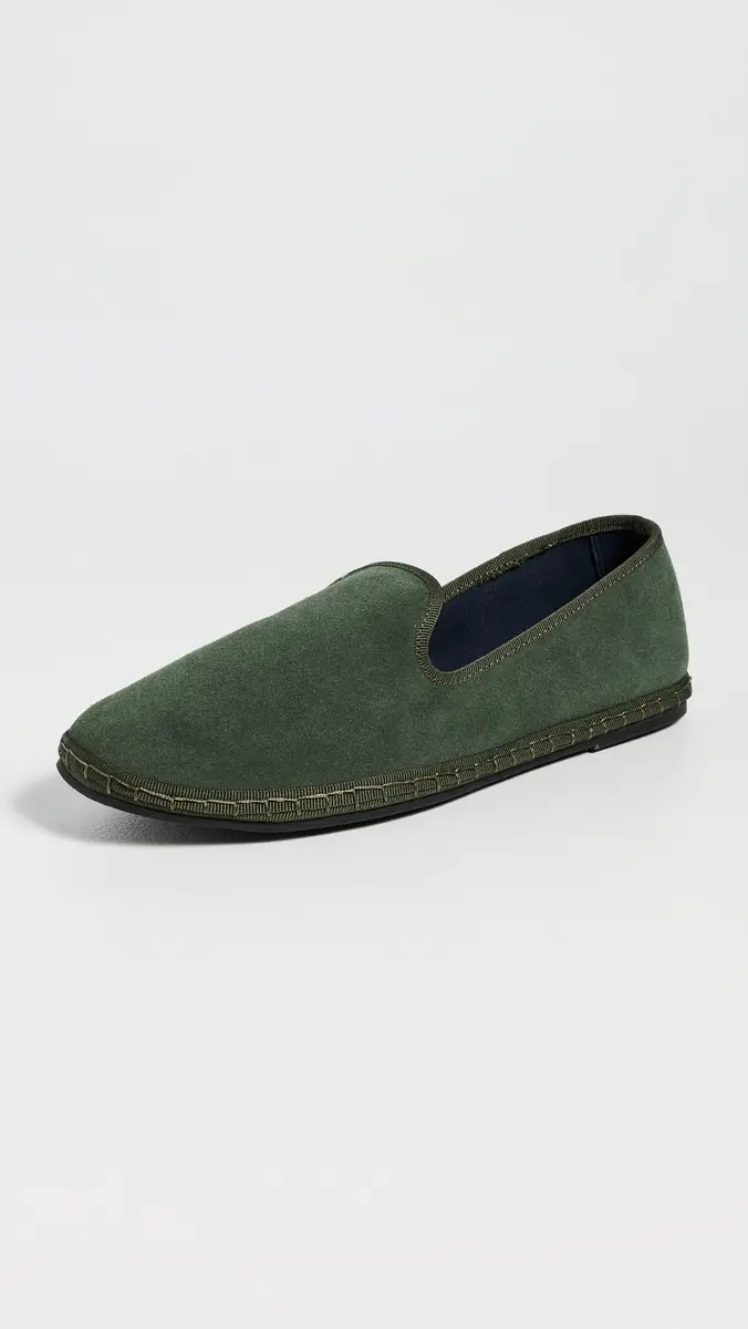 Soludos The All-Weather Suede Loafers Bottle Green | Thumbnail 2