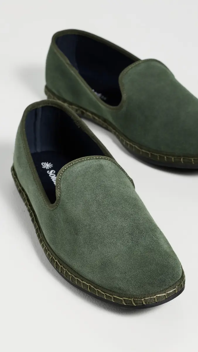 Soludos The All-Weather Suede Loafers Bottle Green | Thumbnail 4