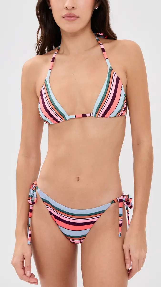 lemlem Malia Triangle Bikini Top Poppy Sunset | Thumbnail 5 lemlem Malia Triangle Bikini Top Poppy Sunset | Thumbnail 5