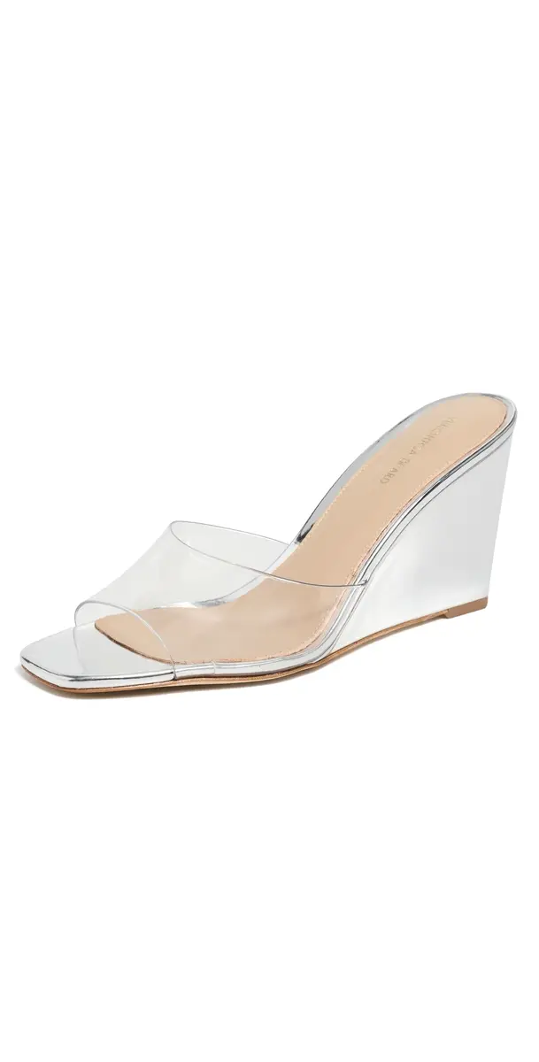 Veronica Beard Asha Wedges Clear/Silver | Image 1 Veronica Beard Asha Wedges Clear/Silver | Image 1
