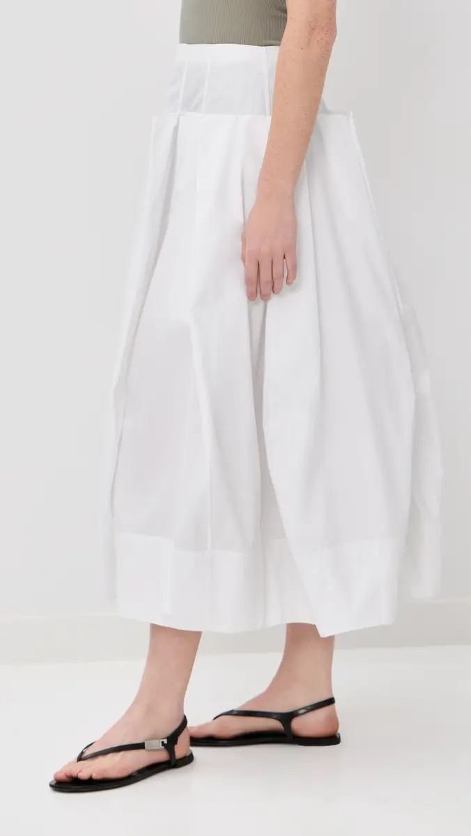 Tibi Compact Poplin Pinched Pleat Full Skirt | Thumbnail 5 Tibi Compact Poplin Pinched Pleat Full Skirt | Thumbnail 5