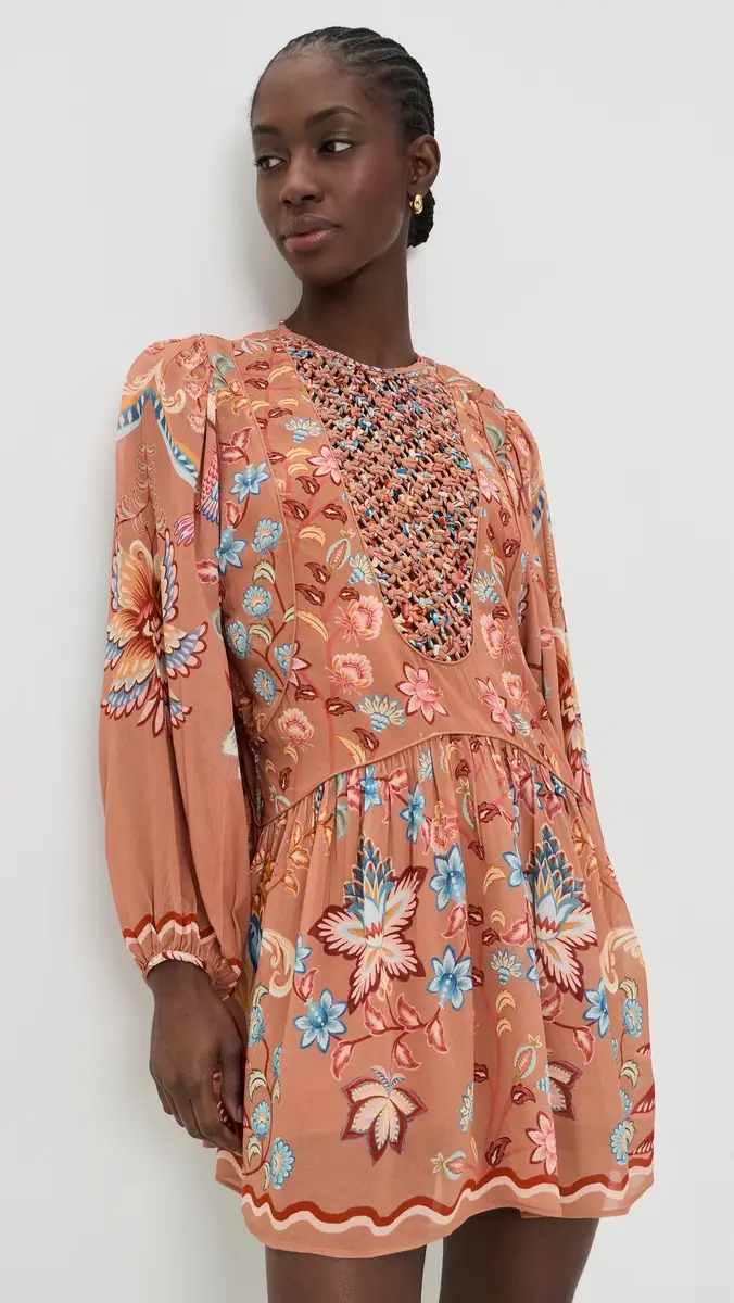 Farm Rio Mocha Lace Dress | Thumbnail 5