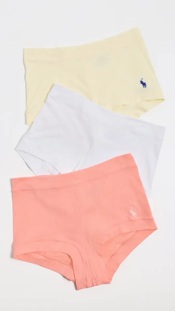 Polo Ralph Lauren Club Cotton Girl Shorts Panties 3 Pack | Thumbnail 2 Polo Ralph Lauren Club Cotton Girl Shorts Panties 3 Pack | Thumbnail 2