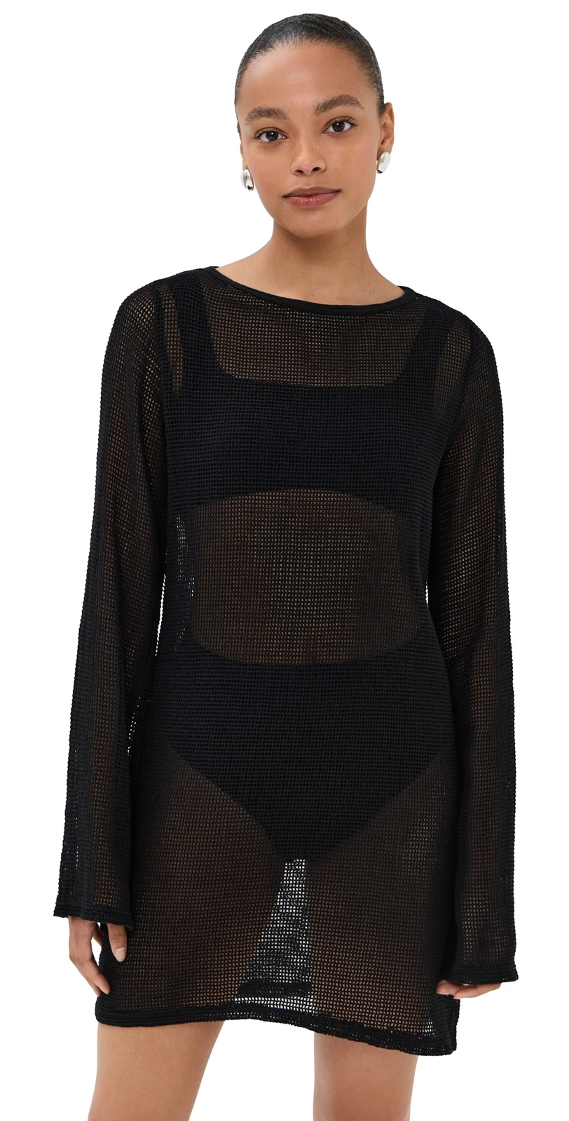 LE BOP Biarritz Long Sleeve Mini Coverup