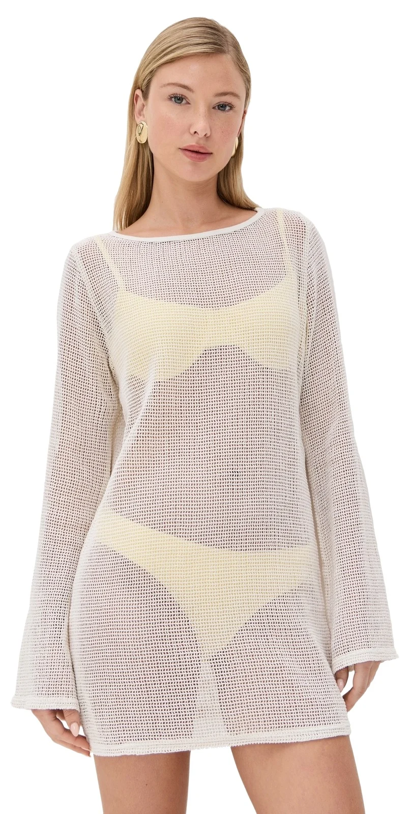 LE BOP Biarritz Long Sleeve Mini Coverup
