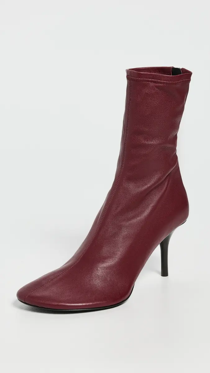 Acne Studios Leather Ankle Booties Wine Red | Thumbnail 2 Acne Studios Leather Ankle Booties Wine Red | Thumbnail 2