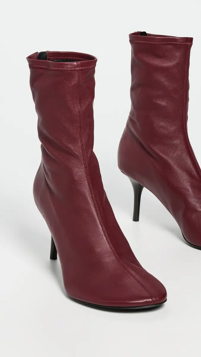 Acne Studios Leather Ankle Booties Wine Red | Thumbnail 5 Acne Studios Leather Ankle Booties Wine Red | Thumbnail 5