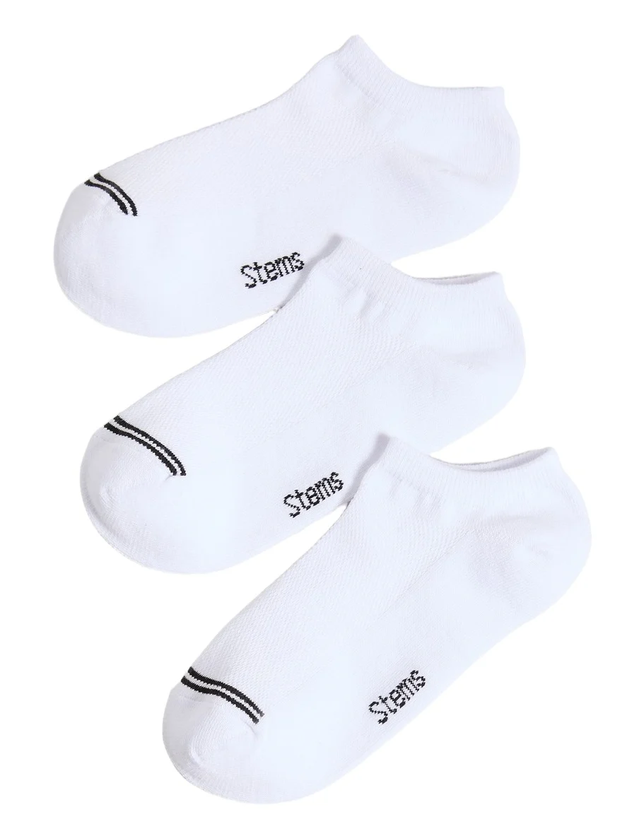 Stems Training No Show Socks 3 Pack