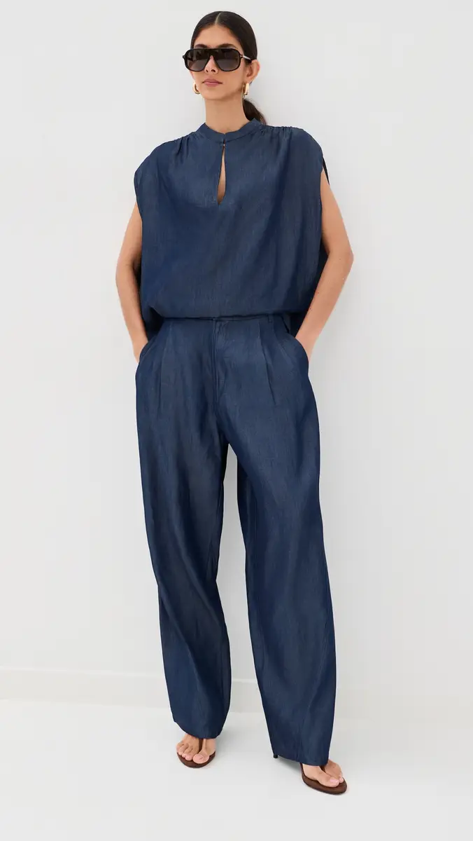 DARKPARK Phebe Chambray Wide Leg Pants | Thumbnail 2 DARKPARK Phebe Chambray Wide Leg Pants | Thumbnail 2