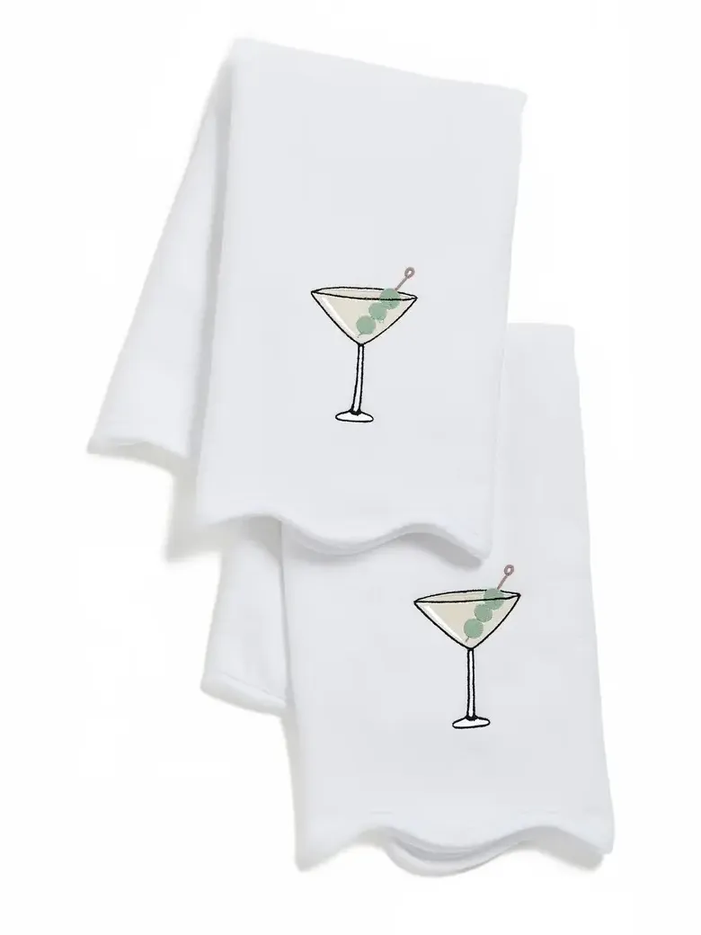 Weezie Martini Hand Towel 2 Pack