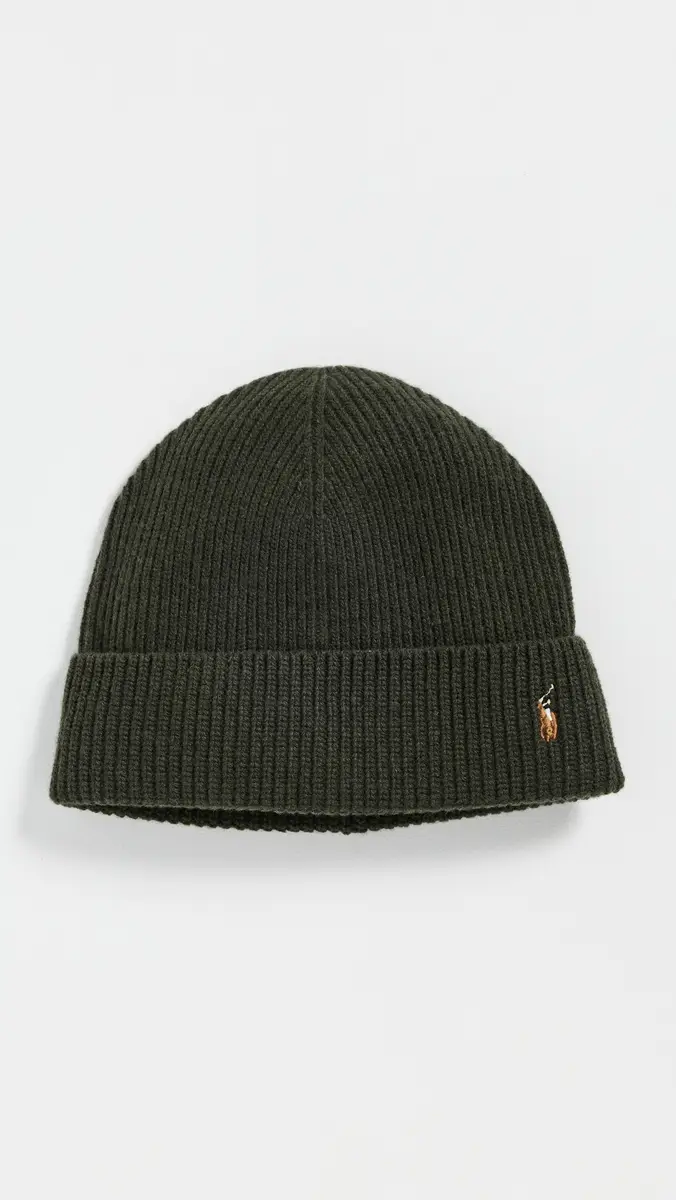 Polo Ralph Lauren Signature Cuff Beanie Company Olive One Size | Thumbnail 2
