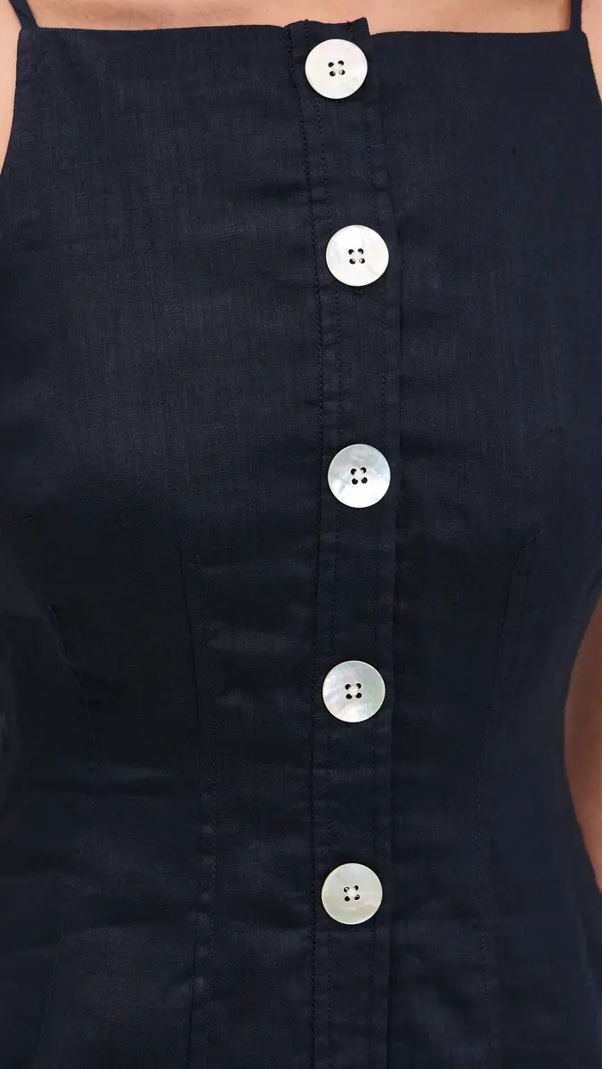 Veronica Beard Georges Linen Dress Navy | Thumbnail 6 Veronica Beard Georges Linen Dress Navy | Thumbnail 6