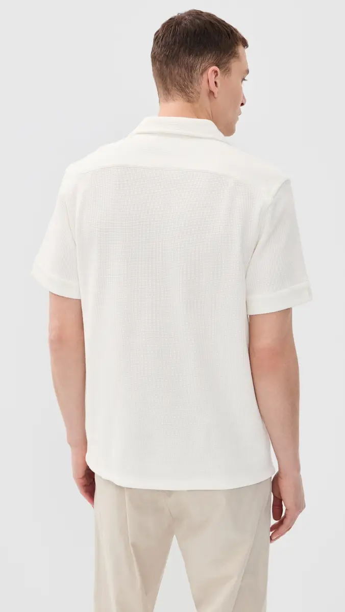 Polo Ralph Lauren Cotton Linen Waffle Knit Andy Camp Shirt | Thumbnail 3 Polo Ralph Lauren Cotton Linen Waffle Knit Andy Camp Shirt | Thumbnail 3