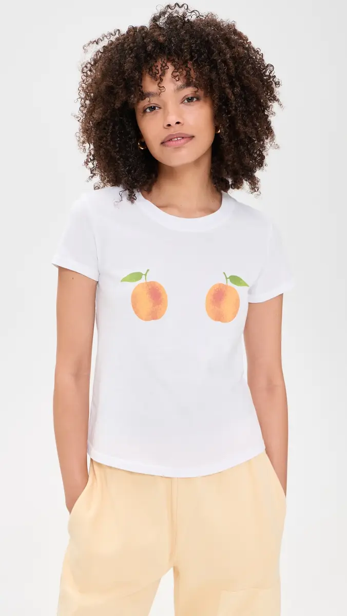 Sunny Somewhere Peaches and Cream Tee White | Thumbnail 2
