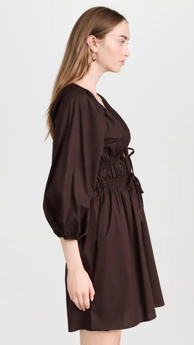 WAYF Leighton Mini Dress Espresso | Thumbnail 4 WAYF Leighton Mini Dress Espresso | Thumbnail 4