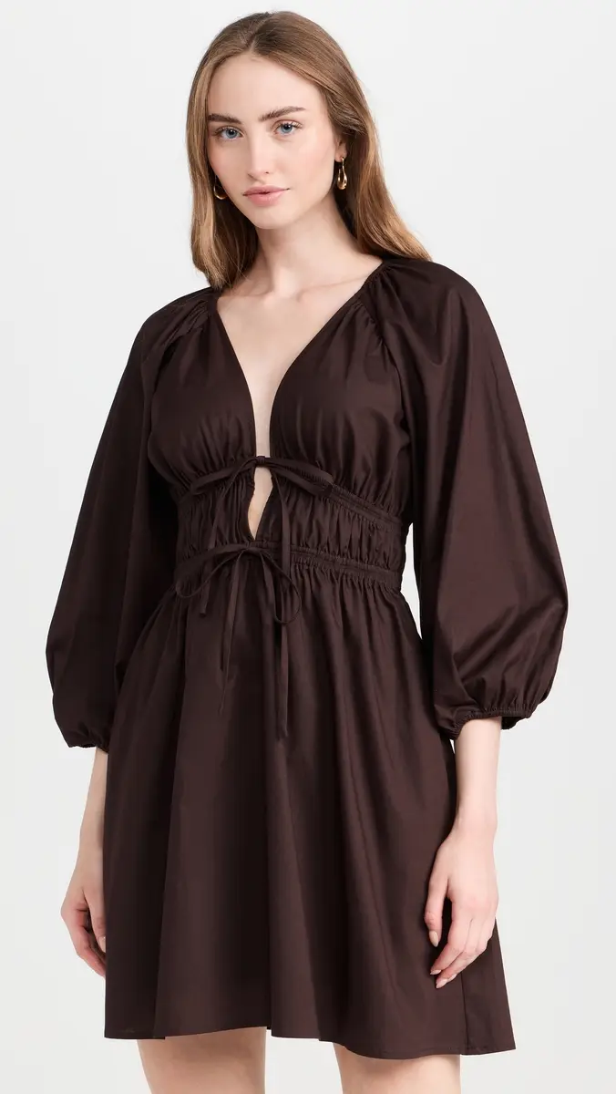 WAYF Leighton Mini Dress Espresso | Thumbnail 5 WAYF Leighton Mini Dress Espresso | Thumbnail 5