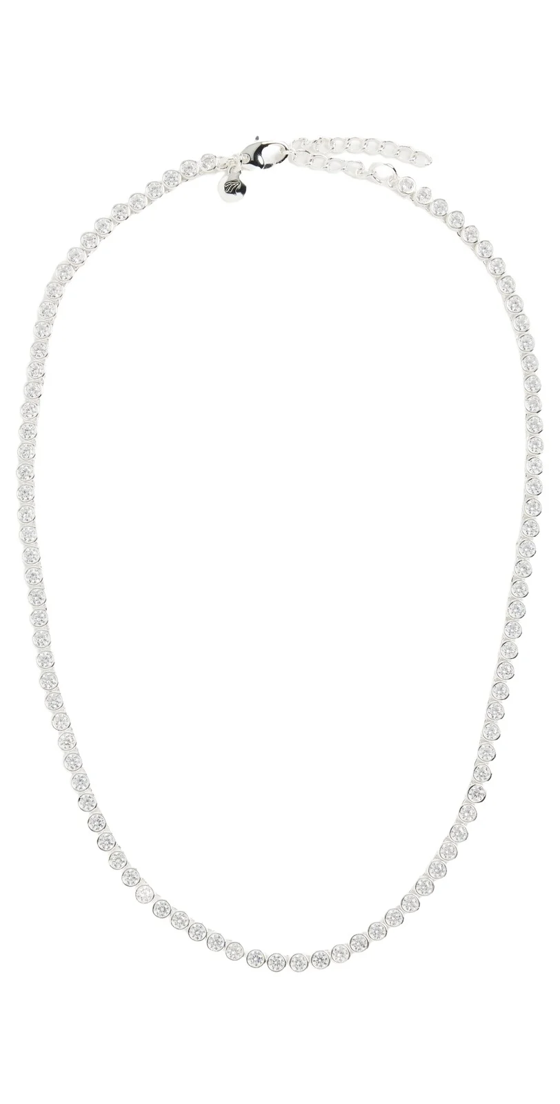 Madewell The Tennis Collection Bezel Set Crystal Necklace