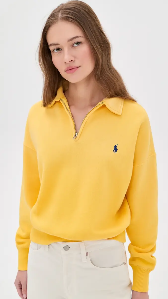Polo Ralph Lauren Mock Neck Arctic Fleece Collegiate Yellow | Thumbnail 2 Polo Ralph Lauren Mock Neck Arctic Fleece Collegiate Yellow | Thumbnail 2