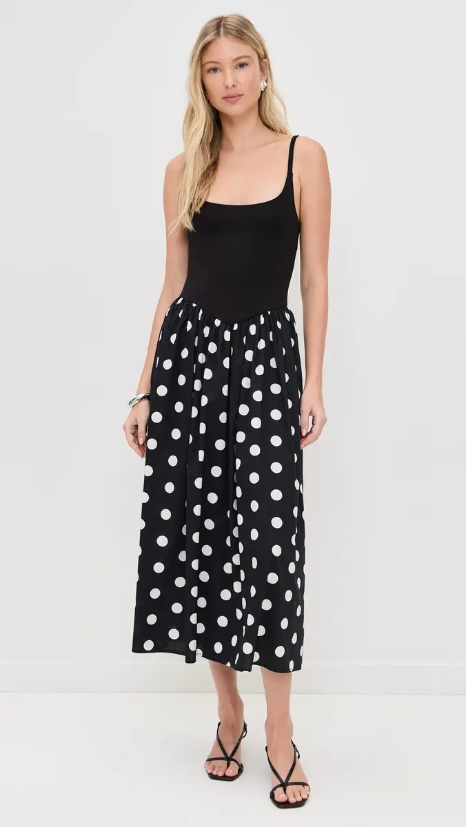 LE BOP Alix Mixed Fabric Tank Dress | Thumbnail 2