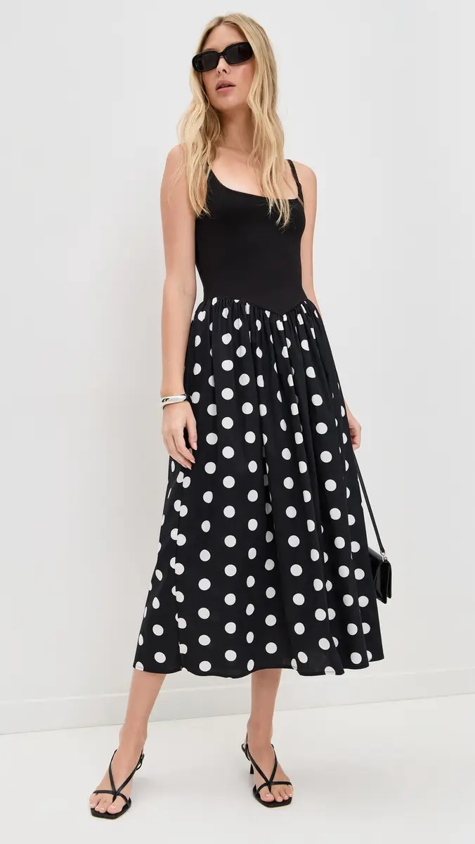 LE BOP Alix Mixed Fabric Tank Dress | Thumbnail 5