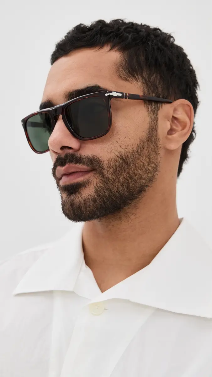 Persol Officine Pilot Sunglasses Havana/Green One Size | Thumbnail 3 Persol Officine Pilot Sunglasses Havana/Green One Size | Thumbnail 3