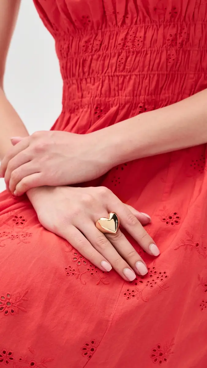 Jennifer Fisher Puffy Heart Ring Yellow Gold | Thumbnail 3
