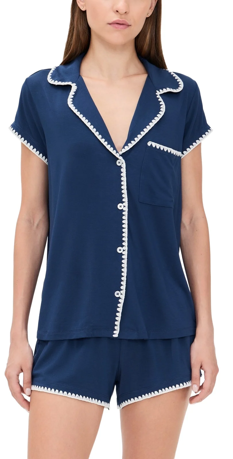 The Frida Whip Stitch Short Pajama Set