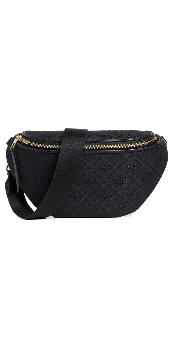 Tory Burch T Monogram Belt Bag Black One Size | Image 1 Tory Burch T Monogram Belt Bag Black One Size | Image 1