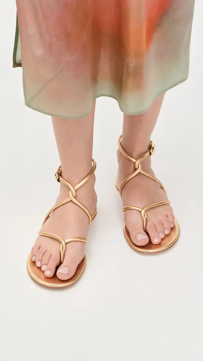 Gianvito Rossi Black Mamba Flats Mekong/Trasp | Thumbnail 3