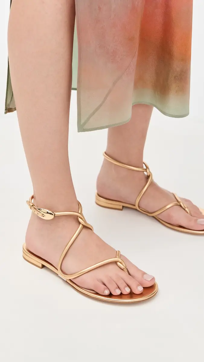Gianvito Rossi Black Mamba Flats Mekong/Trasp | Thumbnail 4