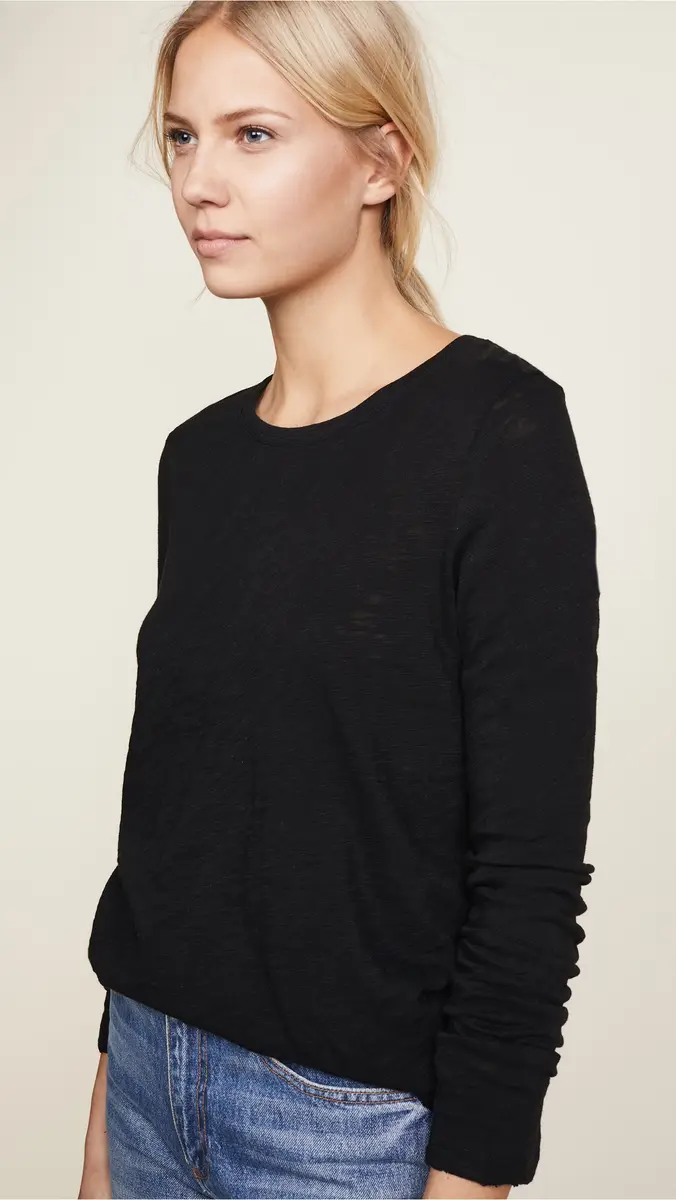 ATM Anthony Thomas Melillo Long Sleeve Destroyed Wash Tee Black | Thumbnail 6 ATM Anthony Thomas Melillo Long Sleeve Destroyed Wash Tee Black | Thumbnail 6