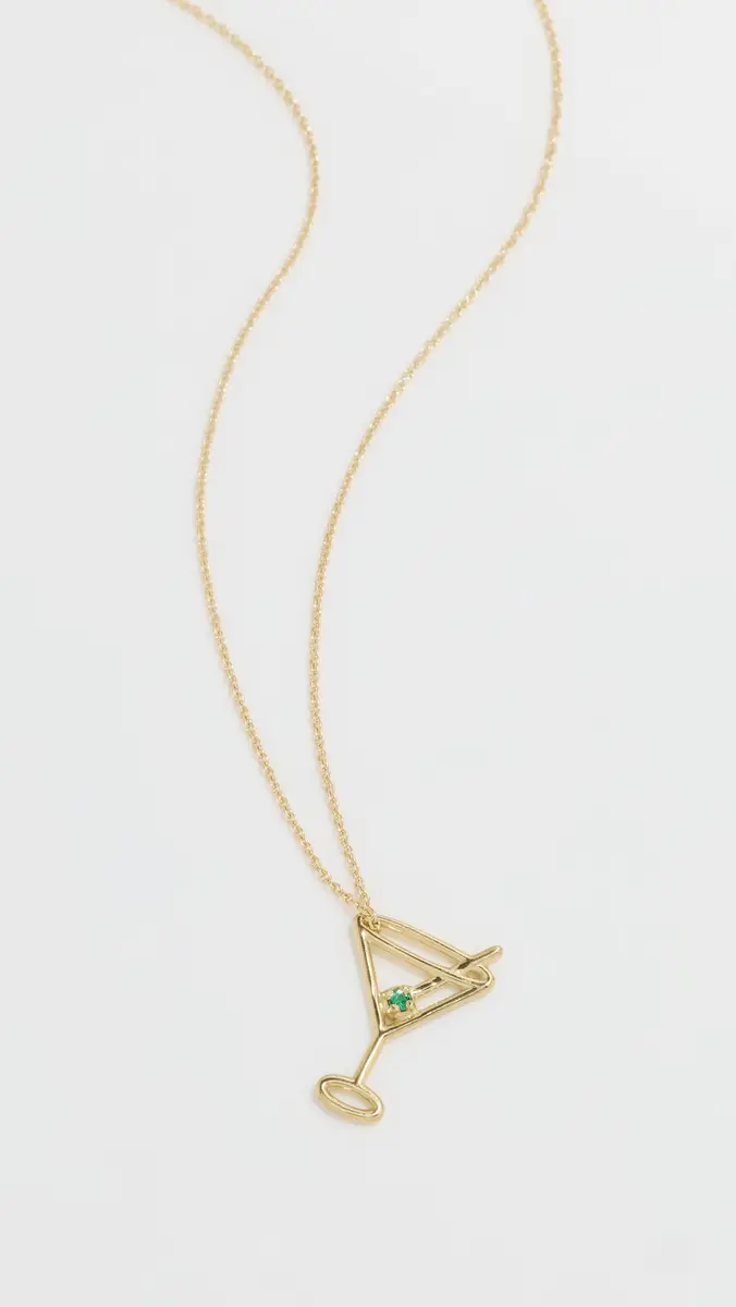ALIITA Martini Esmeralda Gold Necklace Yellow Gold One Size | Thumbnail 2