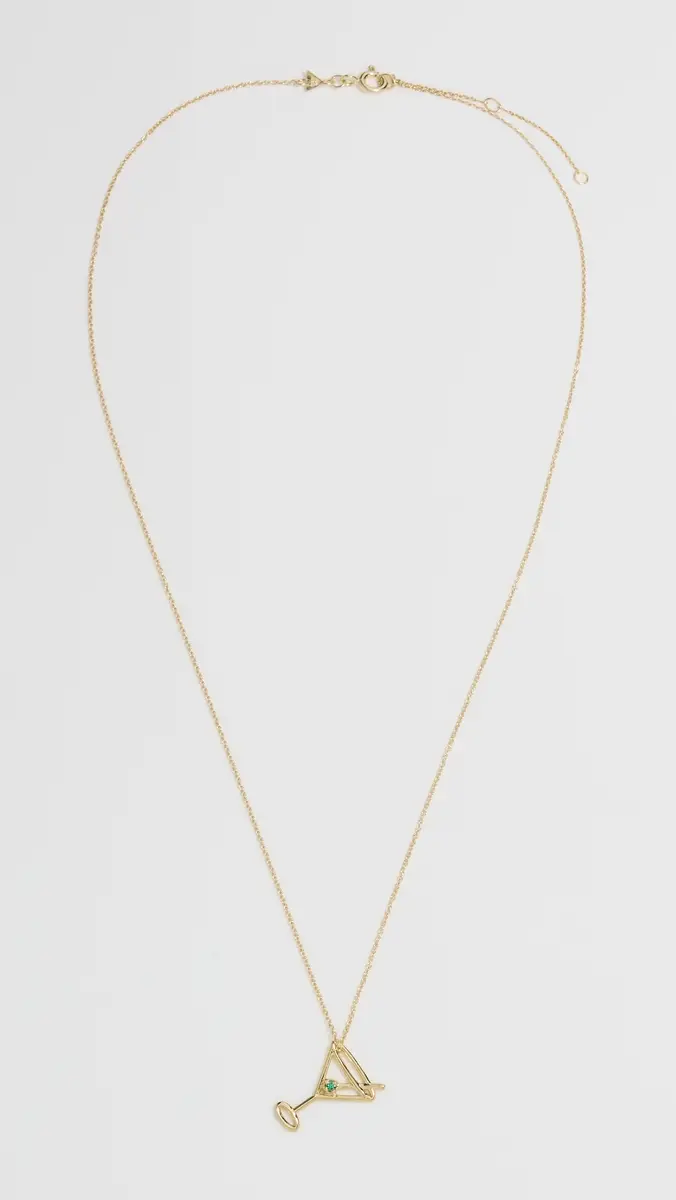ALIITA Martini Esmeralda Gold Necklace Yellow Gold One Size | Thumbnail 4